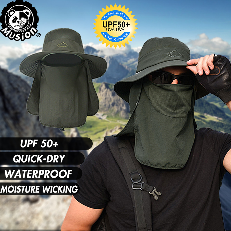 Fishing Mask Sun Protection - Musion Anti UV Bucket Hat Man