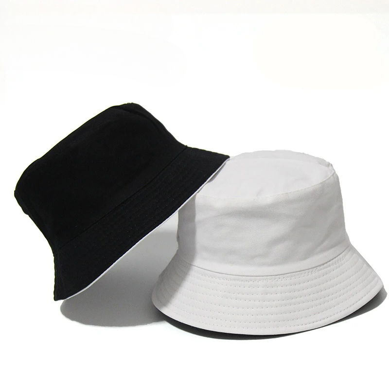 Fishing Hat - Black Solid Dots Bucket Hat Two