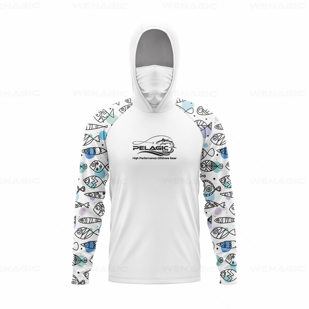 pelagic gear Men Hood Fishing  - Fishing Shirt Uv Protection recension och pris