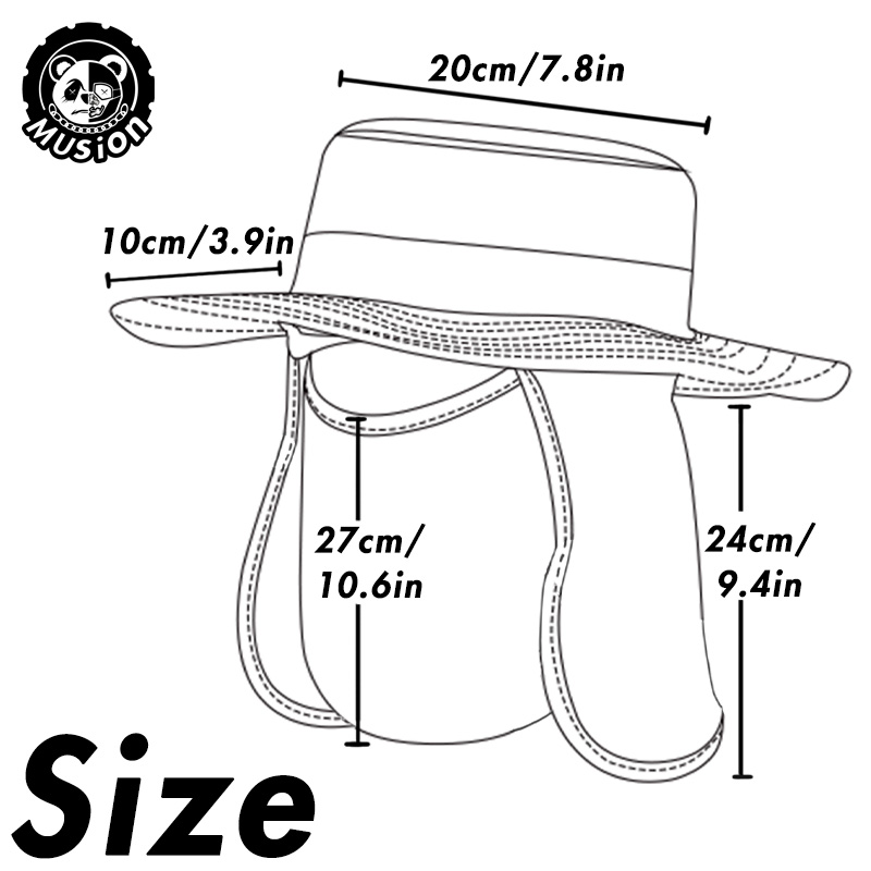 Musion Anti UV Bucket Hat Man  - Fishing Mask Sun Protection recension och pris