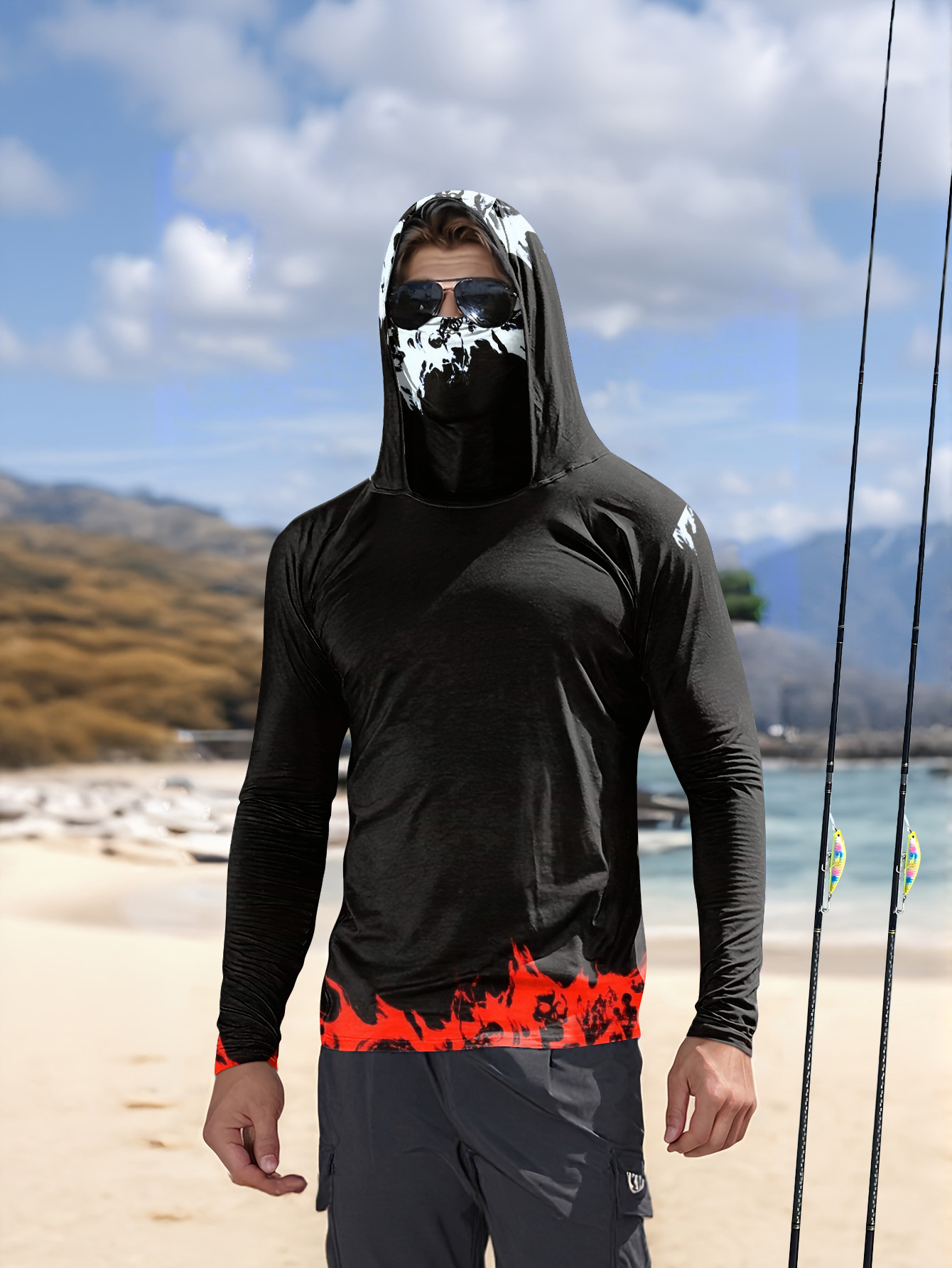 Men Hood Fishing Shirt long sl - Fishing Hoodie recension och pris