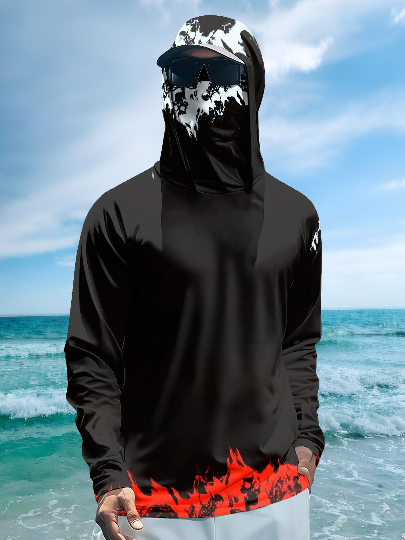 Men Hood Fishing Shirt long sl - Fishing Hoodie recension och pris