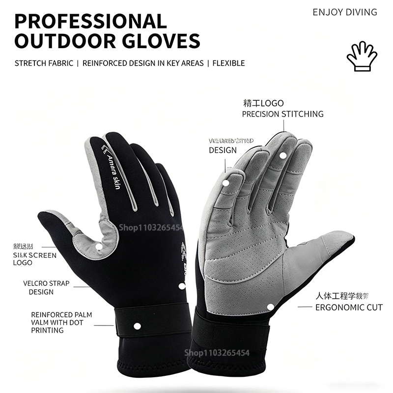 New 2mm Neoprene Diving Gloves - Fishing Gloves recension och pris