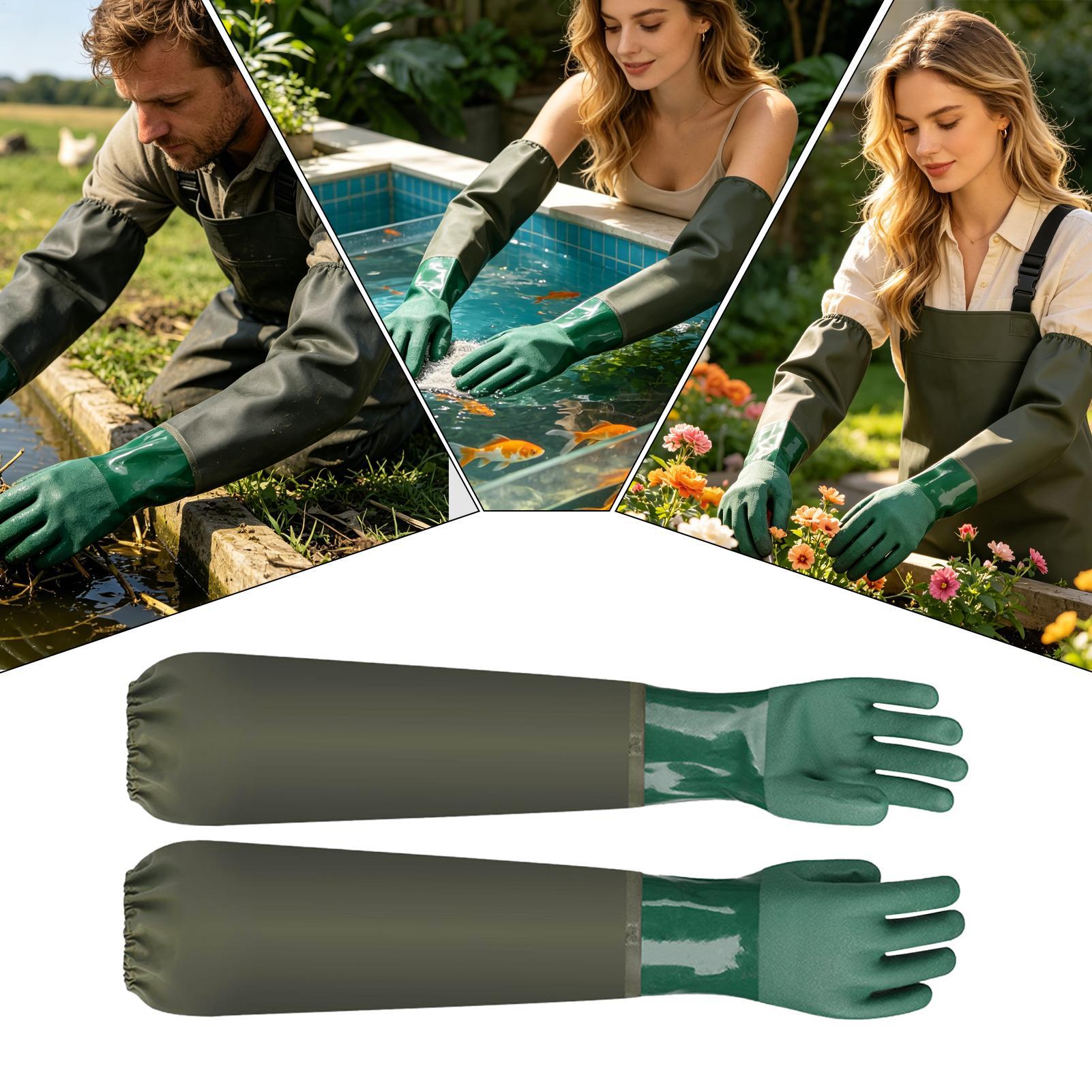 Waterproof Rubber Gloves Long  - Fishing Gloves recension och pris