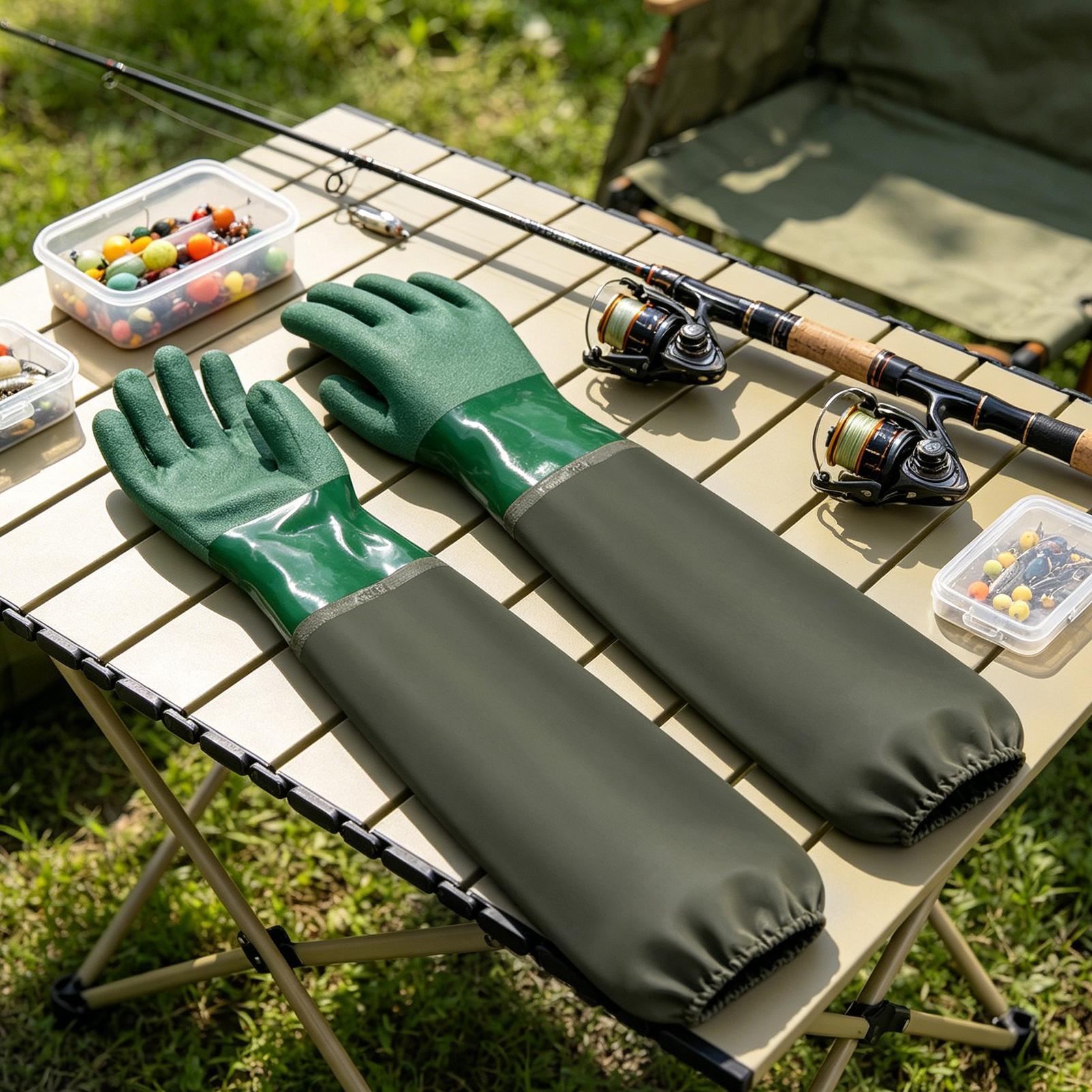 Waterproof Rubber Gloves Long  - Fishing Gloves recension och pris