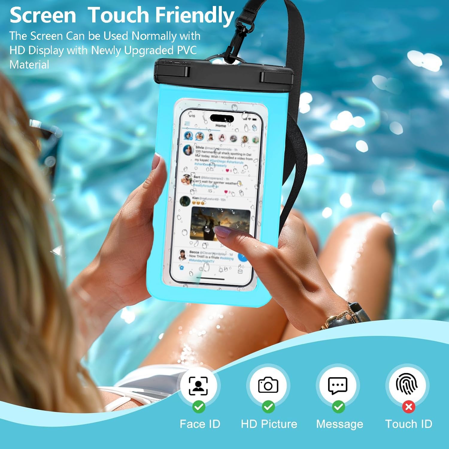IPX8 Touch Screen Waterproof P - Fishing Bag Waterproof recension och pris